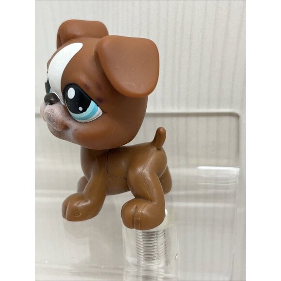 Littlest Pet Shop Boxer #83 Brown White Dog Hasbro 2005 LPS - Picture 4 of 10